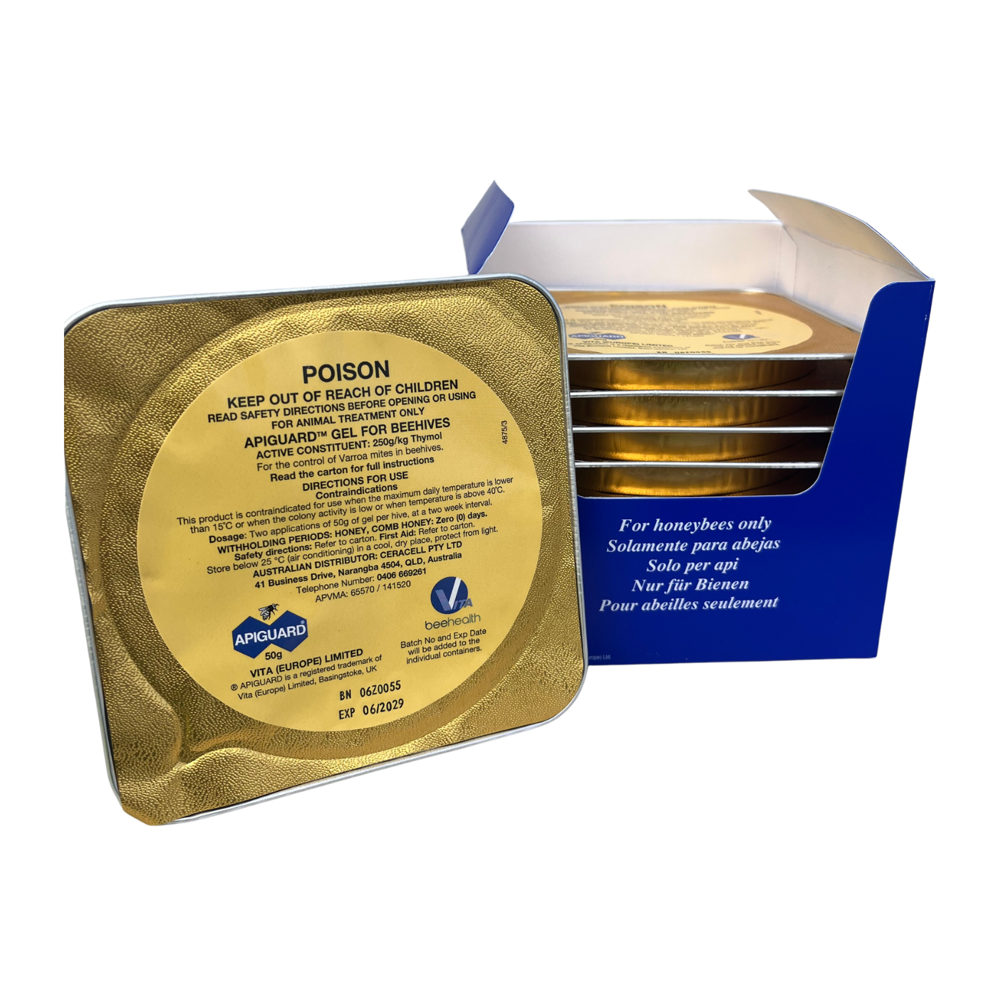 Apiguard 10 Pack (50gm each)  Treats 5 Hives