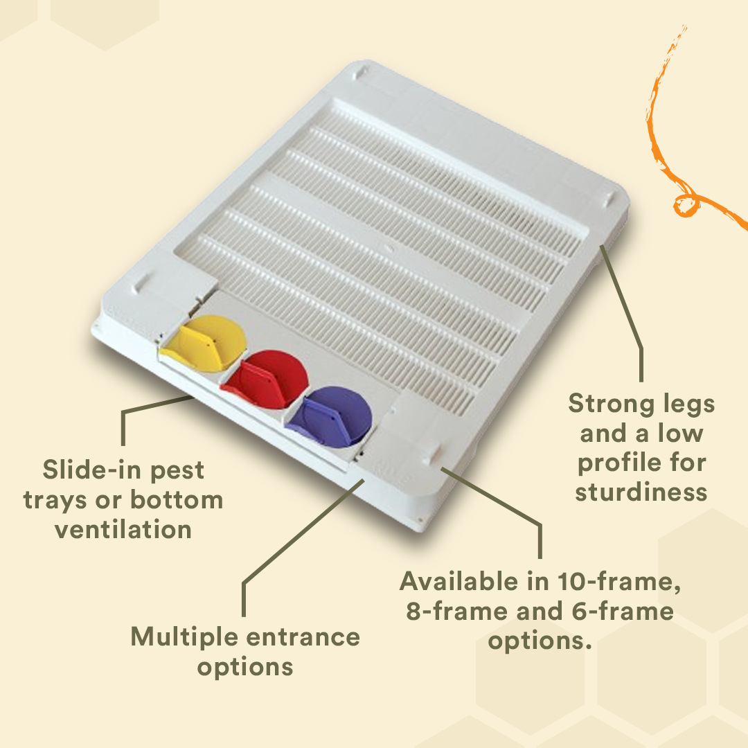 Hive Doctor Varroa Bottom Board - Ventilated with Triple Disc - 8 & 10 Frame Options